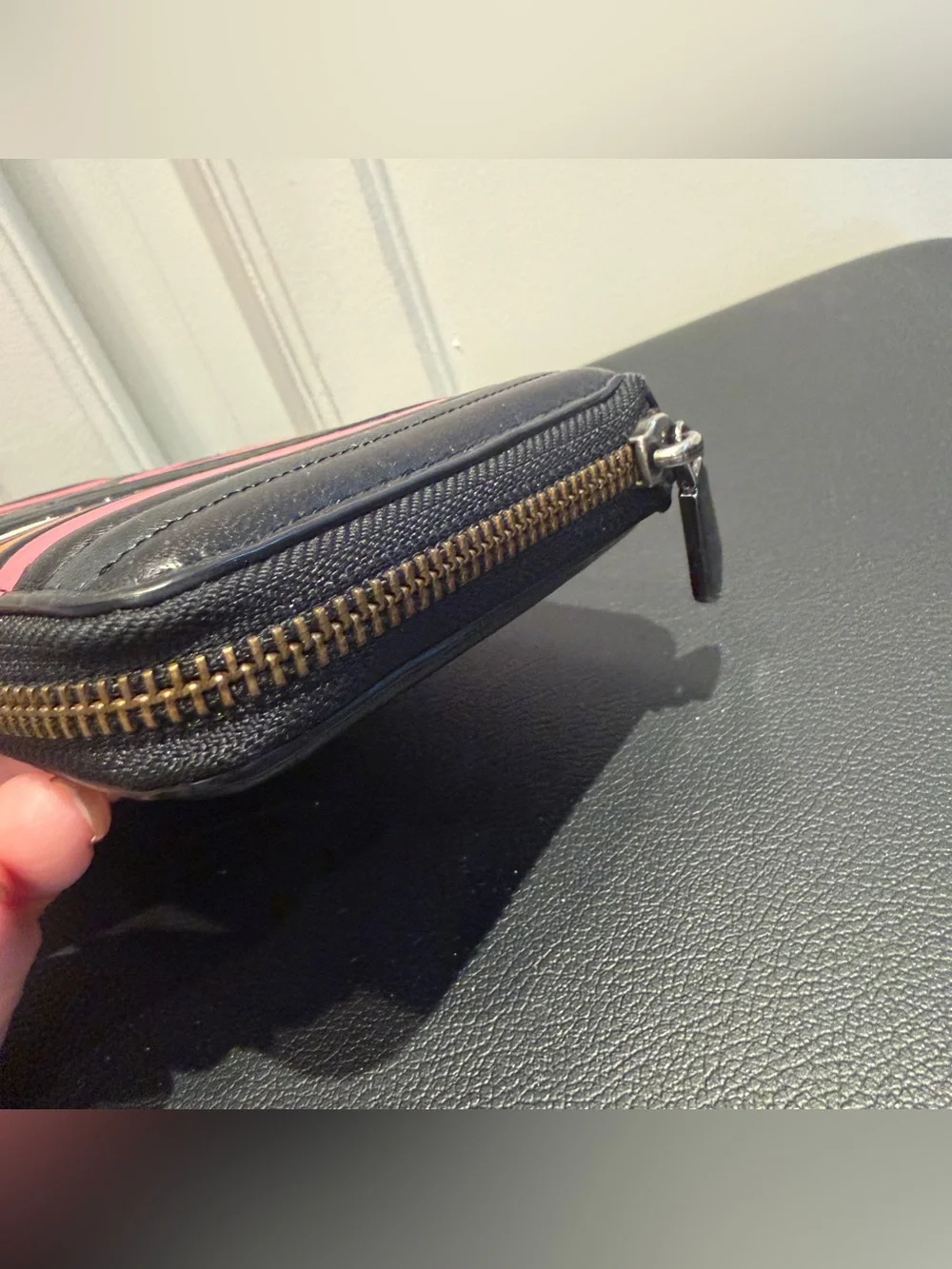 Rare Vintage EUC Coach Zip Long Wallet Quilted Colorblock & Rivets